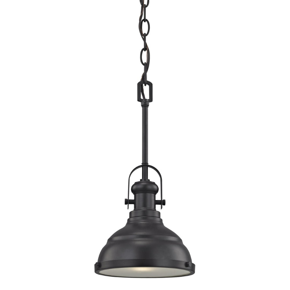 Atlas Blakesley 8'' Wide Mini Pendant Light - Contemporary Dome Shade for Soft Illumination in Any Room Oil Rubbed Bronze CL11542-BZ