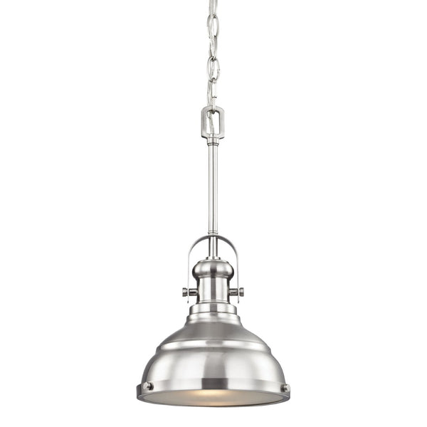 Atlas Blakesley 8'' Wide Mini Pendant Light - Contemporary Dome Shade for Soft Illumination in Any Room Brushed Nickel CL11542-NK