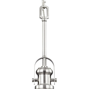 Atlas Blakesley 8'' Wide Mini Pendant Light - Contemporary Dome Shade for Soft Illumination in Any Room Brushed Nickel CL11542-NK