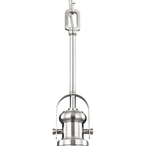 Atlas Blakesley 8'' Wide Mini Pendant Light - Contemporary Dome Shade for Soft Illumination in Any Room Brushed Nickel CL11542-NK