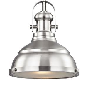 Atlas Blakesley 8'' Wide Mini Pendant Light - Contemporary Dome Shade for Soft Illumination in Any Room Brushed Nickel CL11542-NK
