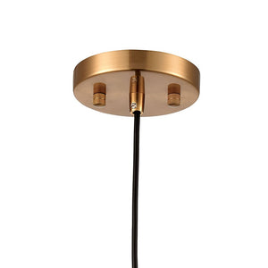 Atlas Boudreaux 1-Light Mini Pendant - Midcentury Modern Design with Multi-Tone Metal and Glass Globe Matte Black with Antique Gold 6'' CL11543-GD
