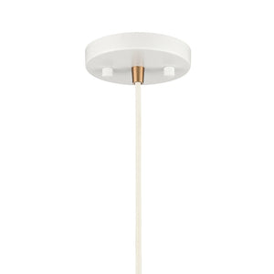 Atlas Boudreaux 1-Light Mini Pendant - Midcentury Modern Design with Multi-Tone Metal and Glass Globe Matte White 6'' CL11543-WH