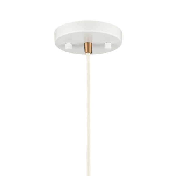 Atlas Boudreaux 1-Light Mini Pendant - Midcentury Modern Design with Multi-Tone Metal and Glass Globe Matte White 6'' CL11543-WH