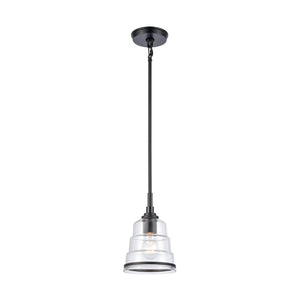 Atlas Boyer 6.5'' Wide 1-Light Mini Pendant - Elegant Matte Black with Clear Glass Shade for Modern Spaces CL11545-BK