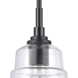 Atlas Boyer 6.5'' Wide 1-Light Mini Pendant - Elegant Matte Black with Clear Glass Shade for Modern Spaces CL11545-BK