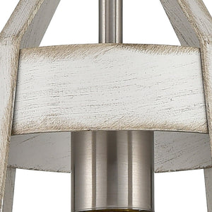 Atlas Brigantine 7" Wide Mini Pendant Light - Coastal-Inspired Design for Modern Spaces & Entryways Satin Nickel CL11547-WH