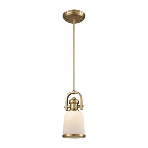 Atlas Brooksdale 5'' Wide Vintage-Inspired Mini Pendant Light - Elegant Satin Brass for Timeless Style CL11550-BS