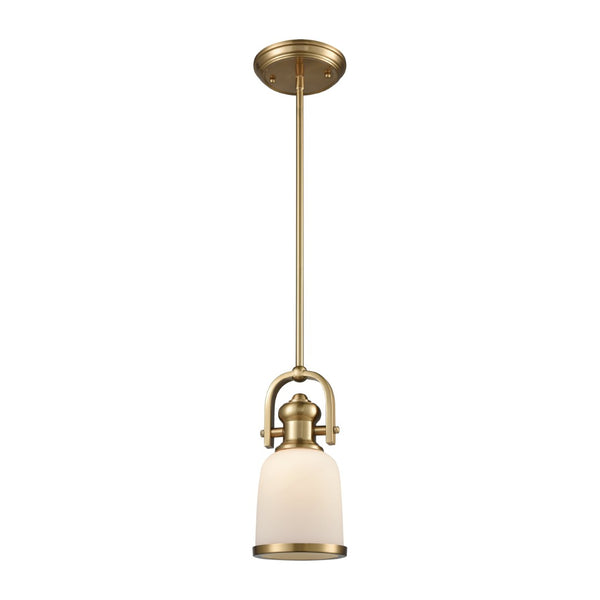 Atlas Brooksdale 5'' Wide Vintage-Inspired Mini Pendant Light - Elegant Satin Brass for Timeless Style CL11550-BS