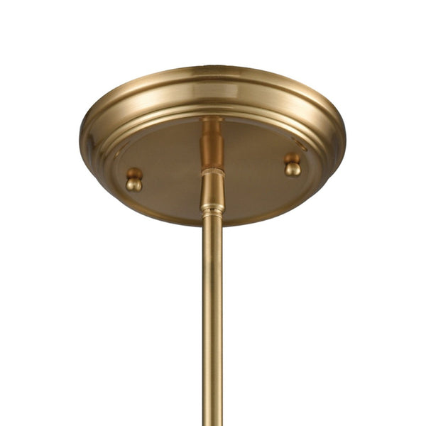 Atlas Brooksdale 5'' Wide Vintage-Inspired Mini Pendant Light - Elegant Satin Brass for Timeless Style CL11550-BS