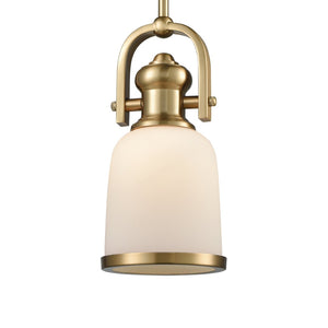 Atlas Brooksdale 5'' Wide Vintage-Inspired Mini Pendant Light - Elegant Satin Brass for Timeless Style CL11550-BS