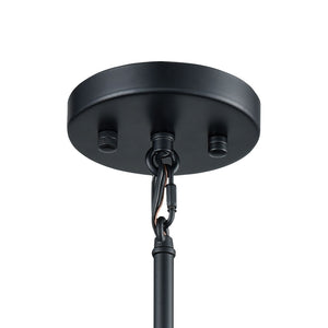 Atlas Caldwell 10'' Wide Mini Pendant Light - Modern Spherical Design in Matte Black & Satin Brass Finish CL11551-BK