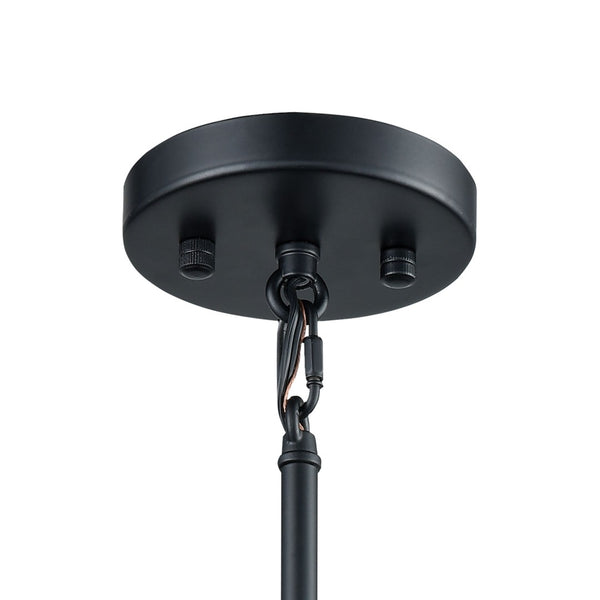 Atlas Caldwell 10'' Wide Mini Pendant Light - Modern Spherical Design in Matte Black & Satin Brass Finish CL11551-BK