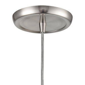 Atlas Capri 1-Light Pendant with Capiz Shell Shade - Coastal Elegance in Satin Nickel for Modern Spaces CL11553-NA