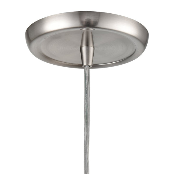 Atlas Capri 1-Light Pendant with Capiz Shell Shade - Coastal Elegance in Satin Nickel for Modern Spaces CL11553-NA