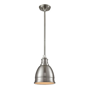 Atlas Carolton 8" Wide Vintage Industrial Mini Pendant Light for Stylish Task Lighting in Any Space Brushed Nickel CL11554-NK