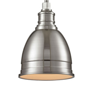 Atlas Carolton 8" Wide Vintage Industrial Mini Pendant Light for Stylish Task Lighting in Any Space Brushed Nickel CL11554-NK