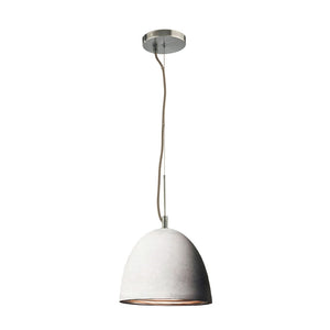 Atlas Castle 8" Wide Modern Mini Pendant Light - Handcrafted Concrete & Chrome, Ideal for Stylish Spaces CL11557-GY