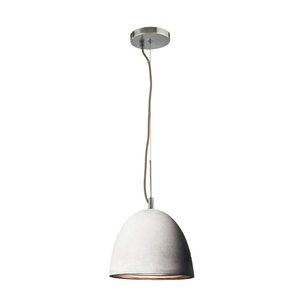 Atlas Castle 8" Wide Modern Mini Pendant Light - Handcrafted Concrete & Chrome, Ideal for Stylish Spaces CL11557-GY