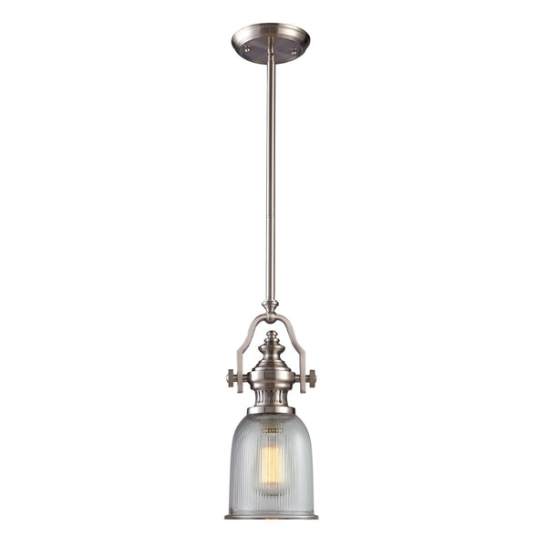 Atlas Chadwick Mini Pendant Light - Timeless Handcrafted Design for Elegant Task or Accent Lighting Spaces Satin Nickel 7'' CL11559-NK