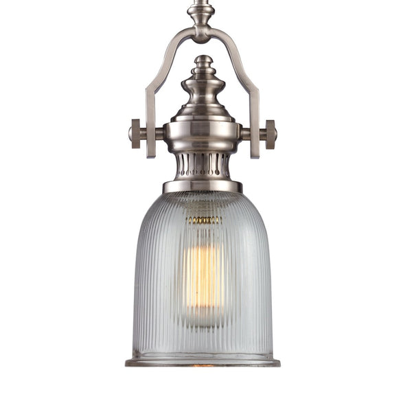 Atlas Chadwick Mini Pendant Light - Timeless Handcrafted Design for Elegant Task or Accent Lighting Spaces Satin Nickel 7'' CL11559-NK