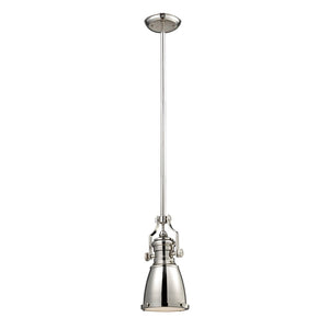 Atlas Chadwick Mini Pendant Light - Timeless Handcrafted Design for Elegant Task or Accent Lighting Spaces Polished Nickel 8'' CL11560-CH1