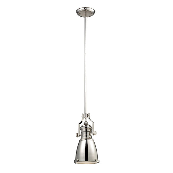 Atlas Chadwick Mini Pendant Light - Timeless Handcrafted Design for Elegant Task or Accent Lighting Spaces Polished Nickel 8'' CL11560-CH1