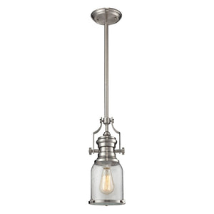 Atlas Chadwick Mini Pendant Light - Timeless Handcrafted Design for Elegant Task or Accent Lighting Spaces Satin Nickel 8'' CL11560-NK