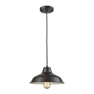 Atlas Classic Loft 11'' Wide 1-Light Mini Pendant - Timeless Farmhouse Charm for Ambient Kitchen Lighting Oil Rubbed Bronze CL11564-BZ