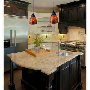 Atlas Classico 5'' Wide 1-Light Pendant - Artisan Hand-Blown Glass for Warm Ambient Lighting in Any Space Dark Rust with Espresso Glass CL11565-BN