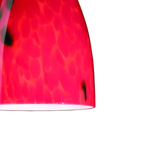 Atlas Classico 5'' Wide 1-Light Pendant - Artisan Hand-Blown Glass for Warm Ambient Lighting in Any Space Dark Rust with Fire Red Glass CL11565-RD