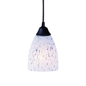 Atlas Classico 5'' Wide 1-Light Pendant - Artisan Hand-Blown Glass for Warm Ambient Lighting in Any Space Dark Rust with Snow White Glass CL11565-WH1