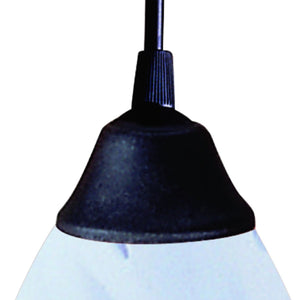 Atlas Classico 5'' Wide 1-Light Pendant - Artisan Hand-Blown Glass for Warm Ambient Lighting in Any Space Dark Rust with Simple White Glass CL11565-WH2