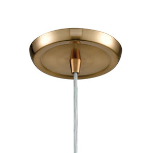 Atlas Compartir 6" Wide Mini Pendant Light - Geometric Polished Nickel and Satin Brass for Modern Spaces CL11567-BS
