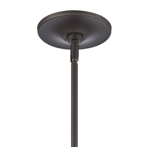 Atlas Connection 1-Light Mini Pendant - Vintage-Inspired Seedy Glass Shade for Stylish Indoor Lighting Oil Rubbed Bronze CL11568-BZ