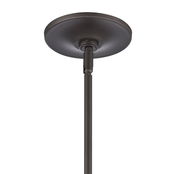 Atlas Connection 1-Light Mini Pendant - Vintage-Inspired Seedy Glass Shade for Stylish Indoor Lighting Oil Rubbed Bronze CL11568-BZ
