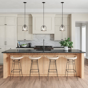 Atlas Connection 1-Light Mini Pendant - Vintage-Inspired Seedy Glass Shade for Stylish Indoor Lighting Oil Rubbed Bronze CL11568-BZ