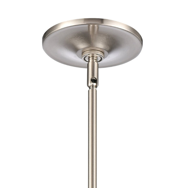 Atlas Connection 1-Light Mini Pendant - Vintage-Inspired Seedy Glass Shade for Stylish Indoor Lighting Satin Nickel CL11568-NK