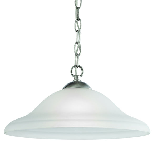 Atlas Conway 1-Light Mini Pendant - Elegant Opaque Glass Shade for Timeless Indoor Lighting Accents Brushed Nickel 6'' CL11569-NK