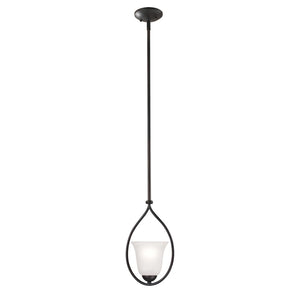 Atlas Conway 1-Light Mini Pendant - Elegant Opaque Glass Shade for Timeless Indoor Lighting Accents Oil Rubbed Bronze CL11570-BZ