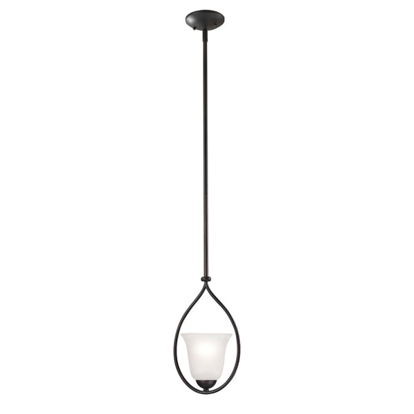 Atlas Conway 1-Light Mini Pendant - Elegant Opaque Glass Shade for Timeless Indoor Lighting Accents Oil Rubbed Bronze CL11570-BZ