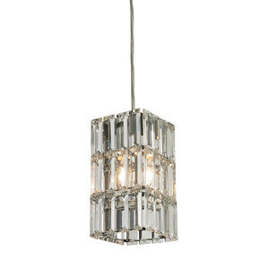 Atlas Cynthia Mini Pendant Light Fixture with K9 Crystal for Stunning Illumination in Small Spaces Polished Chrome 4'' CL11571-CH