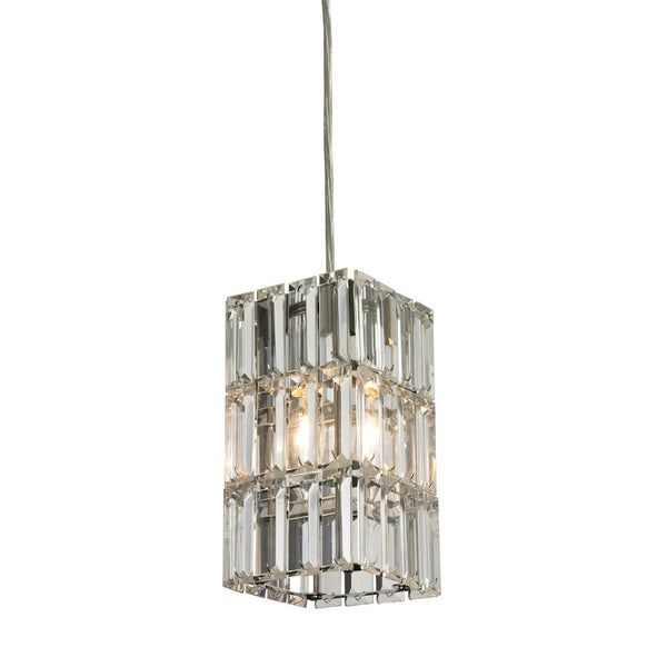 Atlas Cynthia Mini Pendant Light Fixture with K9 Crystal for Stunning Illumination in Small Spaces Polished Chrome 4'' CL11571-CH