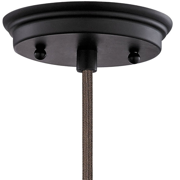 Atlas Danica Vintage-Inspired 1-Light Pendant with Scalloped Glass Shade for Elegant Indoor Spaces Oil Rubbed Bronze CL11572-BZ
