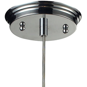 Atlas Danica Vintage-Inspired 1-Light Pendant with Scalloped Glass Shade for Elegant Indoor Spaces Polished Chrome CL11573-CH