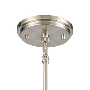 Atlas Dawson 4" Wide Mini Pendant Light - Elegant Satin Nickel with Opal Glass for Modern Spaces CL11574-NK