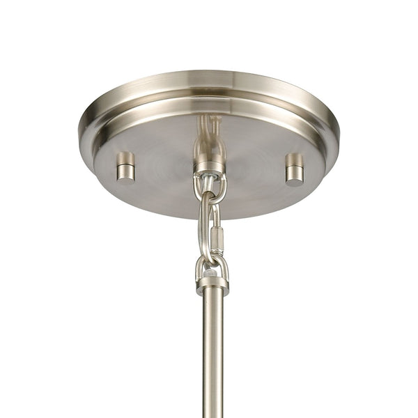 Atlas Dawson 4" Wide Mini Pendant Light - Elegant Satin Nickel with Opal Glass for Modern Spaces CL11574-NK