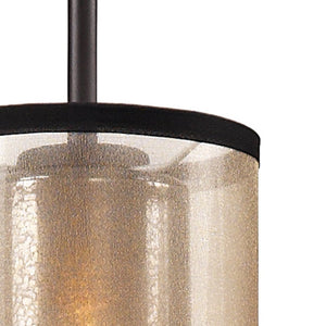 Atlas Diffusion 6'' Wide 1-Light Mini Pendant - Vintage Charm with Beige Shade & Oil Rubbed Bronze Finish CL11575-BZ
