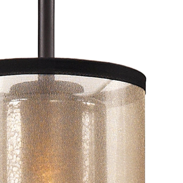 Atlas Diffusion 6'' Wide 1-Light Mini Pendant - Vintage Charm with Beige Shade & Oil Rubbed Bronze Finish CL11575-BZ