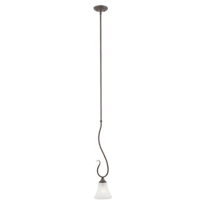 Atlas Elipse 6'' Wide 1-Light Mini Pendant - Sophisticated Tulip Shade for Modern & Classic Interiors Painted Bronze CL11577-BZ